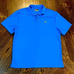Large bright blue polo polar bear